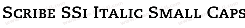 Scribe SSi Italic Small Caps字体转换